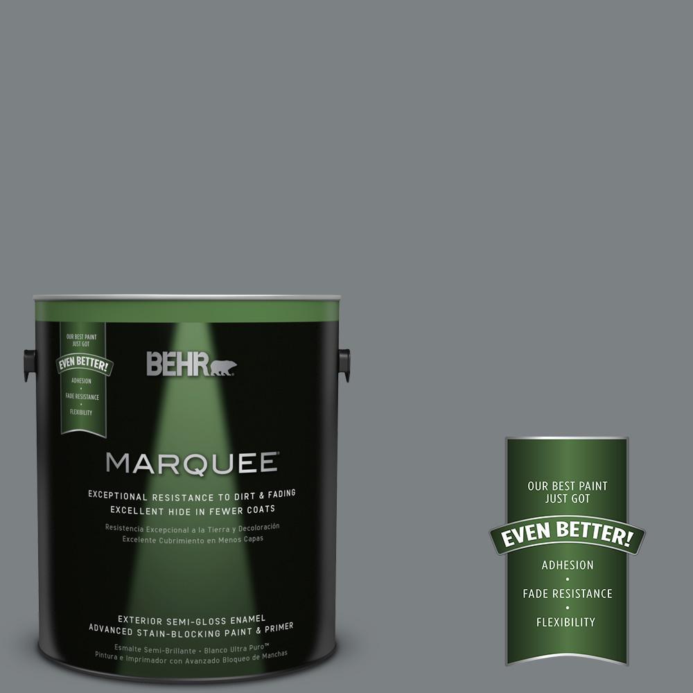 BEHR MARQUEE 1 gal. #PPU26-03 Legendary Gray Semi-Gloss Enamel ...