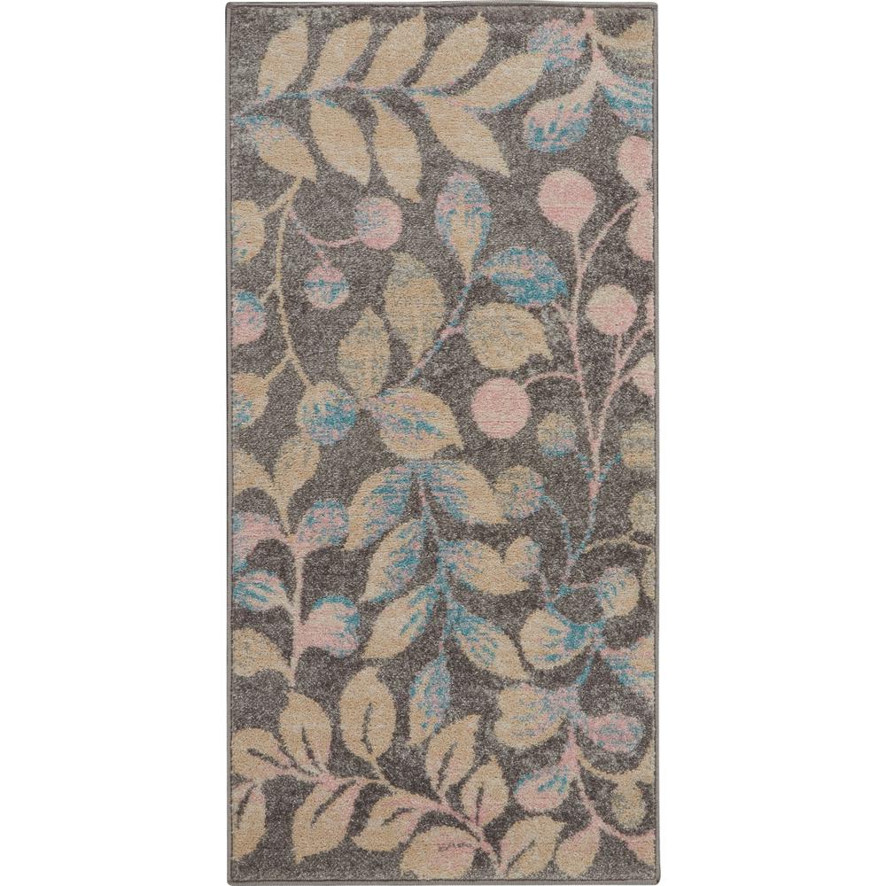 Nourison Tranquil 2 Ft X 4 Beige And Grey Botanical Small Area Rug