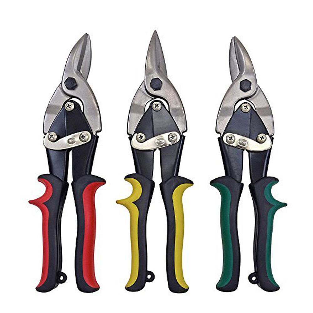 KING Straight-Cut Left-Cut and Right-Cut Aviation Tin Snip Set (3 ...