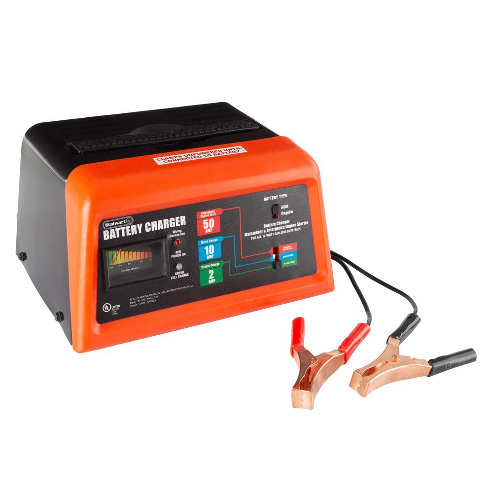 car battery charger home depot