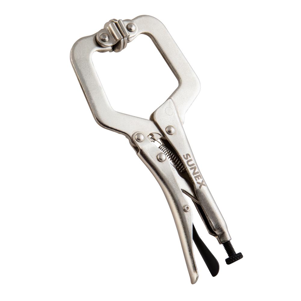 10 Pack 6/" Locking C Clamp Pliers With Grip Swivel Pads Forged Vise Clamp Set