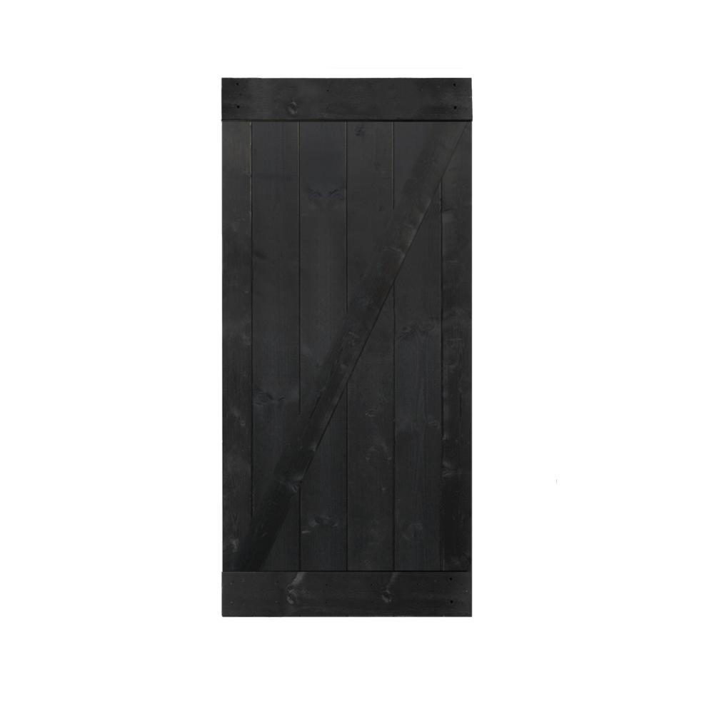 Calhome 36 In X 84 In Choco Black Stain Knotty Pine Sliding