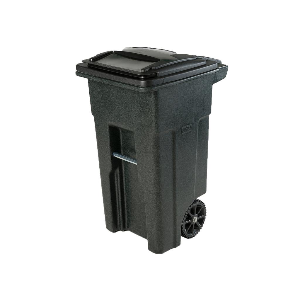 Toter 32 Gal. Greenstone Trash Can with Wheels and Lid-ANA32-55410 ...