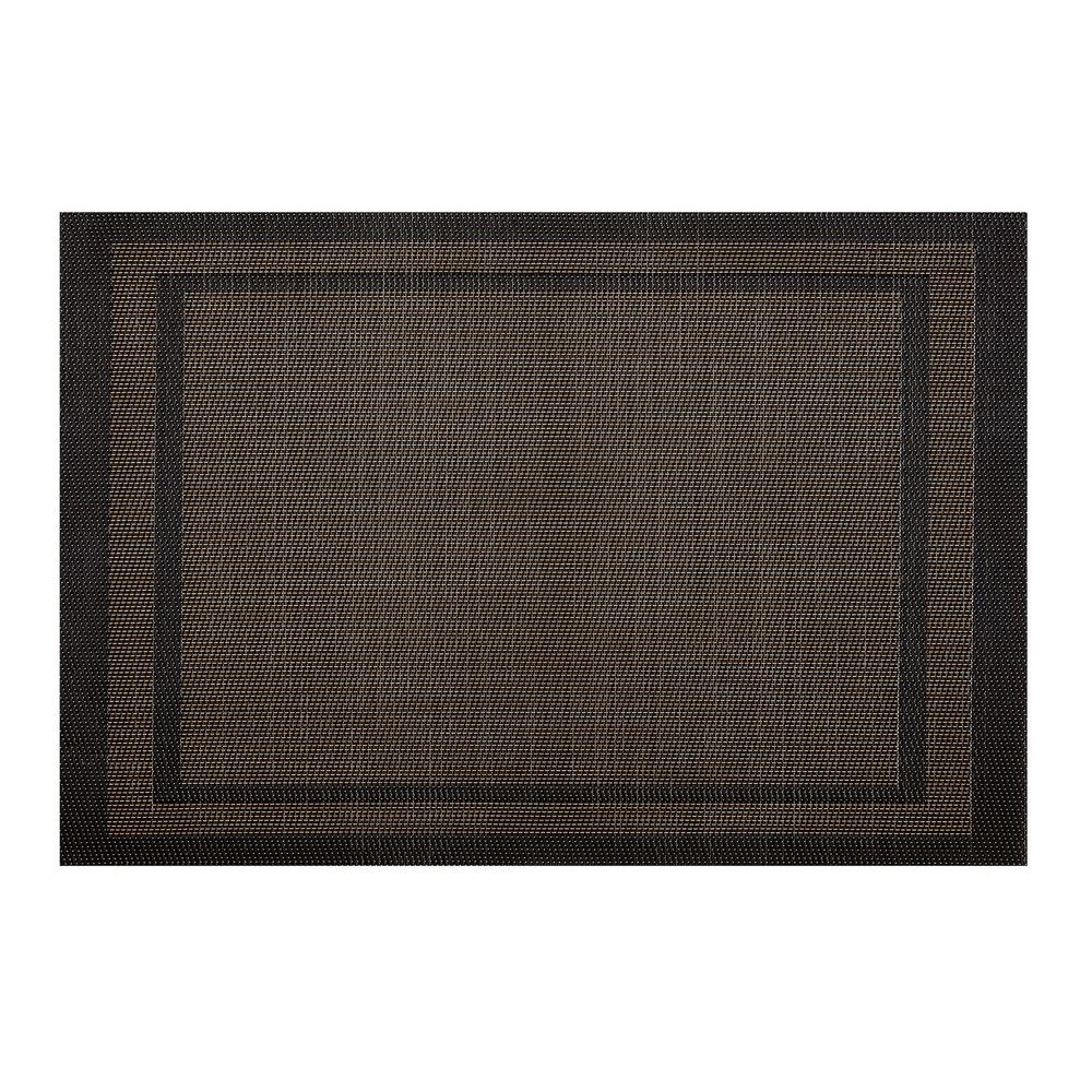 Placemats Table Kitchen Linens The Home Depot Everytable Double Border Brown And Bronze Placemat Set Of 12