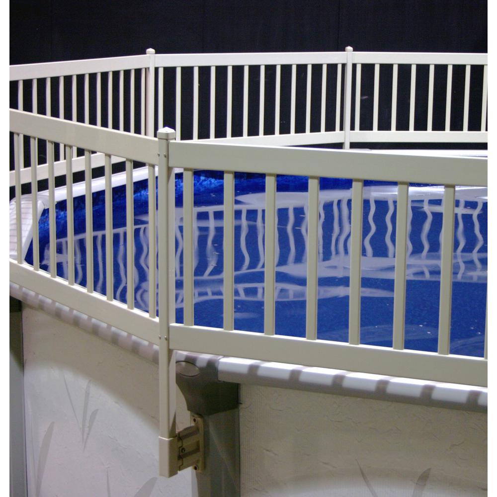 Vinyl Works Above Ground Pool Fence Kit 3 Sections In Taupe Ne1332 Vinyl Works Above Ground Pool Fence Kit 3 Sections In Taupe