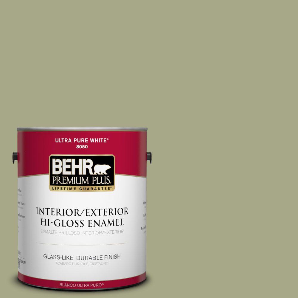 BEHR Premium Plus 1gal. S3604 Meditation Time HiGloss Enamel