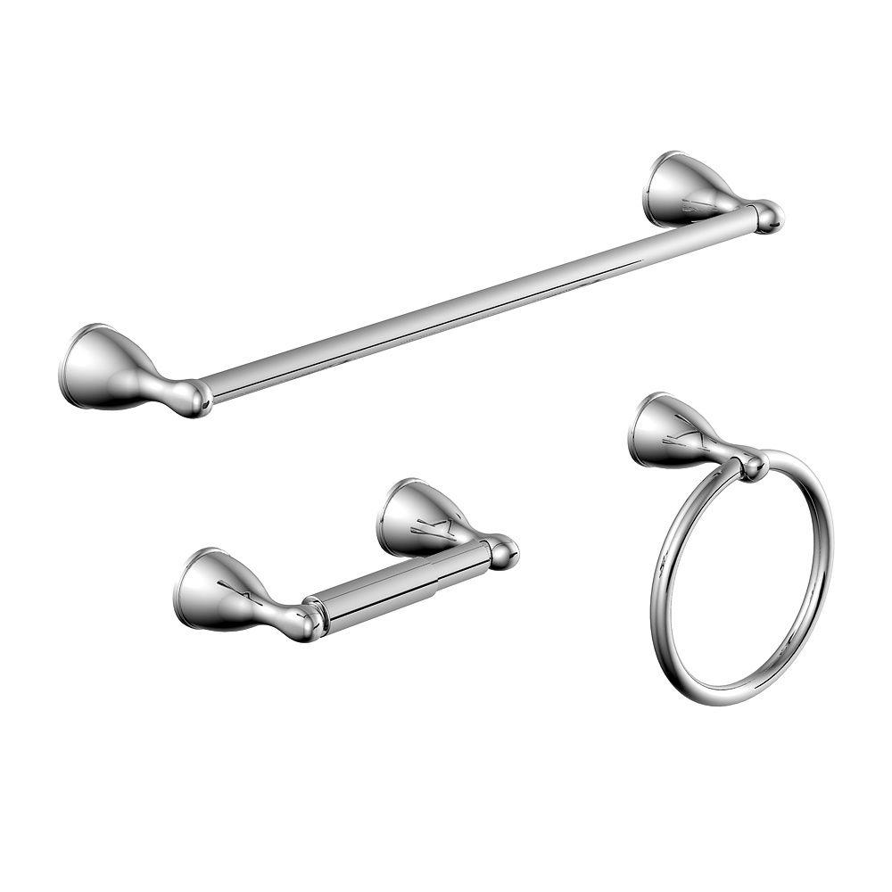 Glacier Bay Builders 3 Piece Bath Accessory Kit In Brushed Nickel