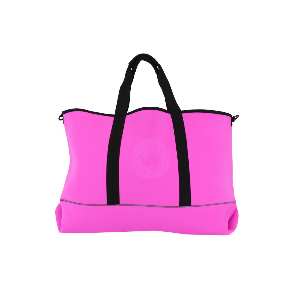 large pink tote bag