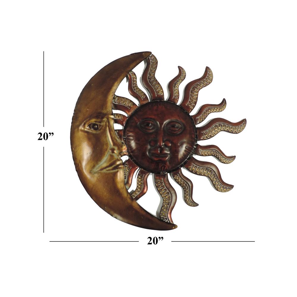 Benzara Sun Moon Bronze And Red Metal Well Designed Wall Decor Bm05394 The Home Depot - Copper Sun Moon Wall Art Benzara Sun Moon Bronze And Red Metal Well Designed Wall Decor Bm05394 The Home Depot - Copper Sun Moon Wall Art
