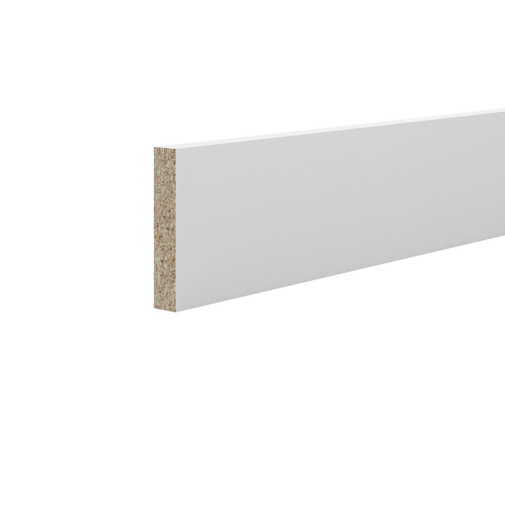 Hampton Bay 4.5 in. x 91.5 in. Base Molding in Warm WhiteBSMTWW The