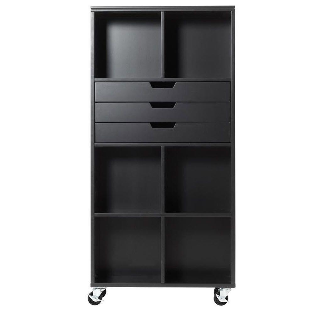 Home Decorators Collection Avery 6 Cube Mdf Tall Mobile Cart In Home Decorators Collection Avery 6 Cube Mdf Tall Mobile Cart In Black
