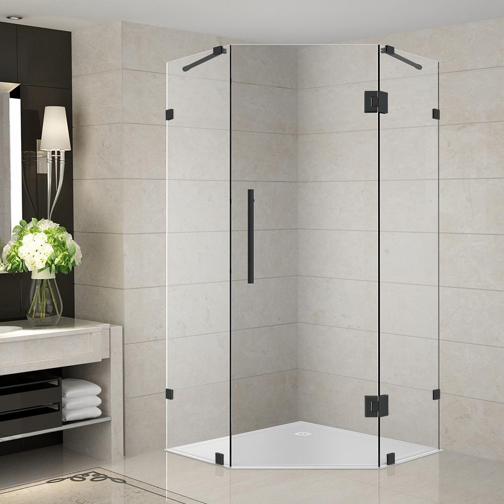 Aston Neoscape 36 in. x 36 in. x 72 in. Frameless NeoAngle Hinged Shower Enclosure in Matte