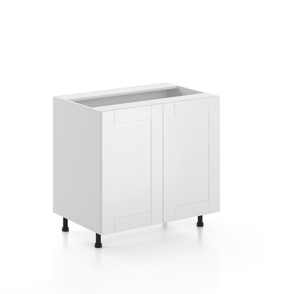 Shaker Eurostyle Kitchen Cabinets The Home Depot Ready To Assemble 36x34 5x24 5 In Oxford Base Theril Cabinet With Full