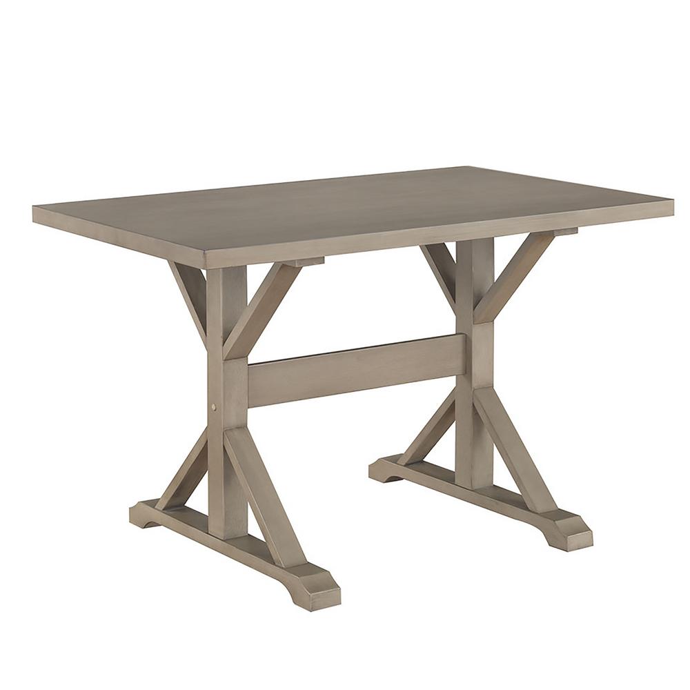 Carolina Clics Florence Weathered Gray Trestle Table T4830 Wg Carolina Clics Florence Weathered Gray Trestle Table