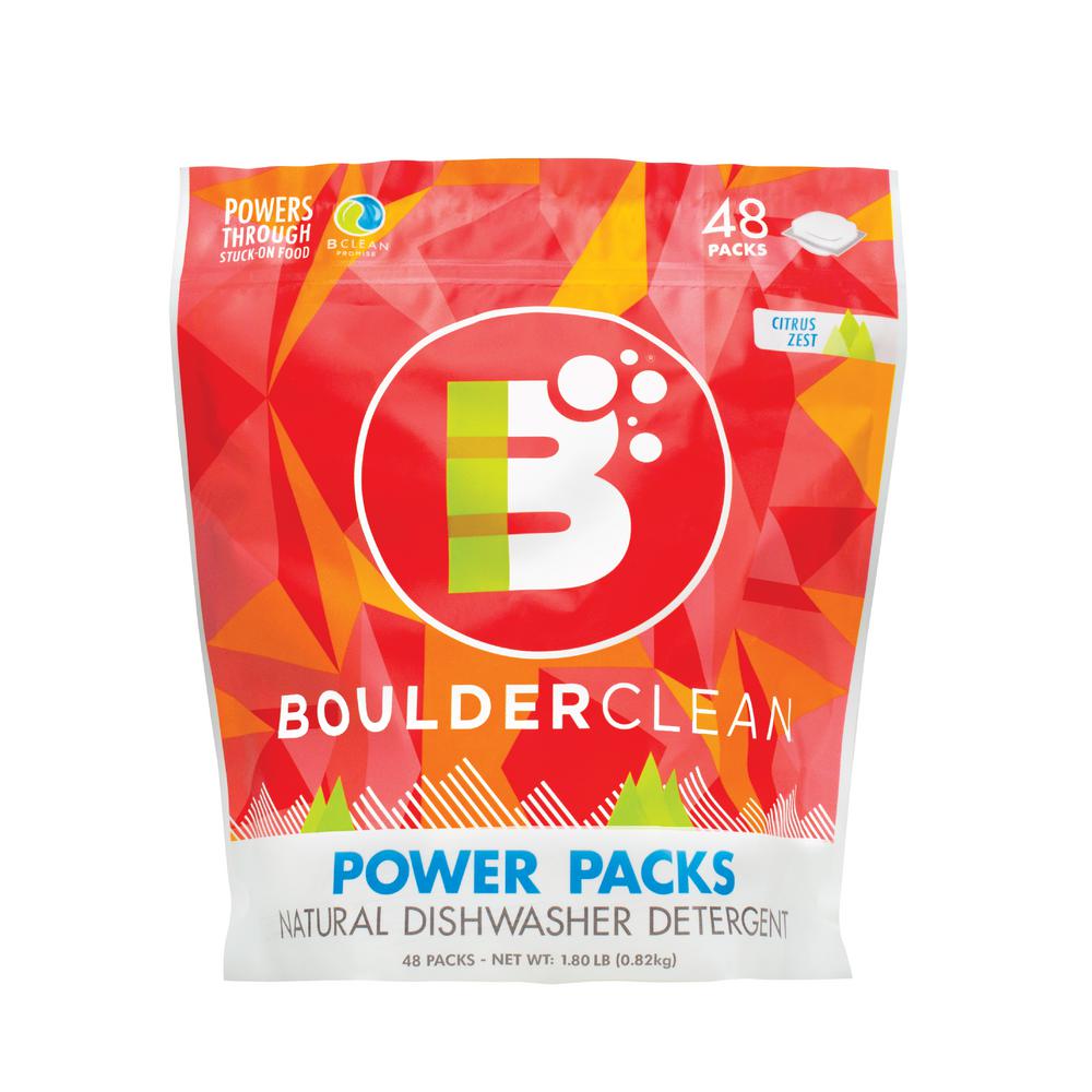 BOULDER CLEAN Clean Natural Dishwasher Detergent Power Packs Citrus ...