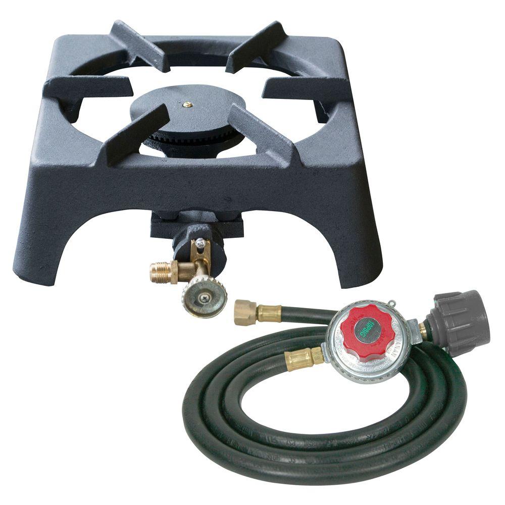 Sportsman Single Burner Cast Iron Stove with Regulator Hose