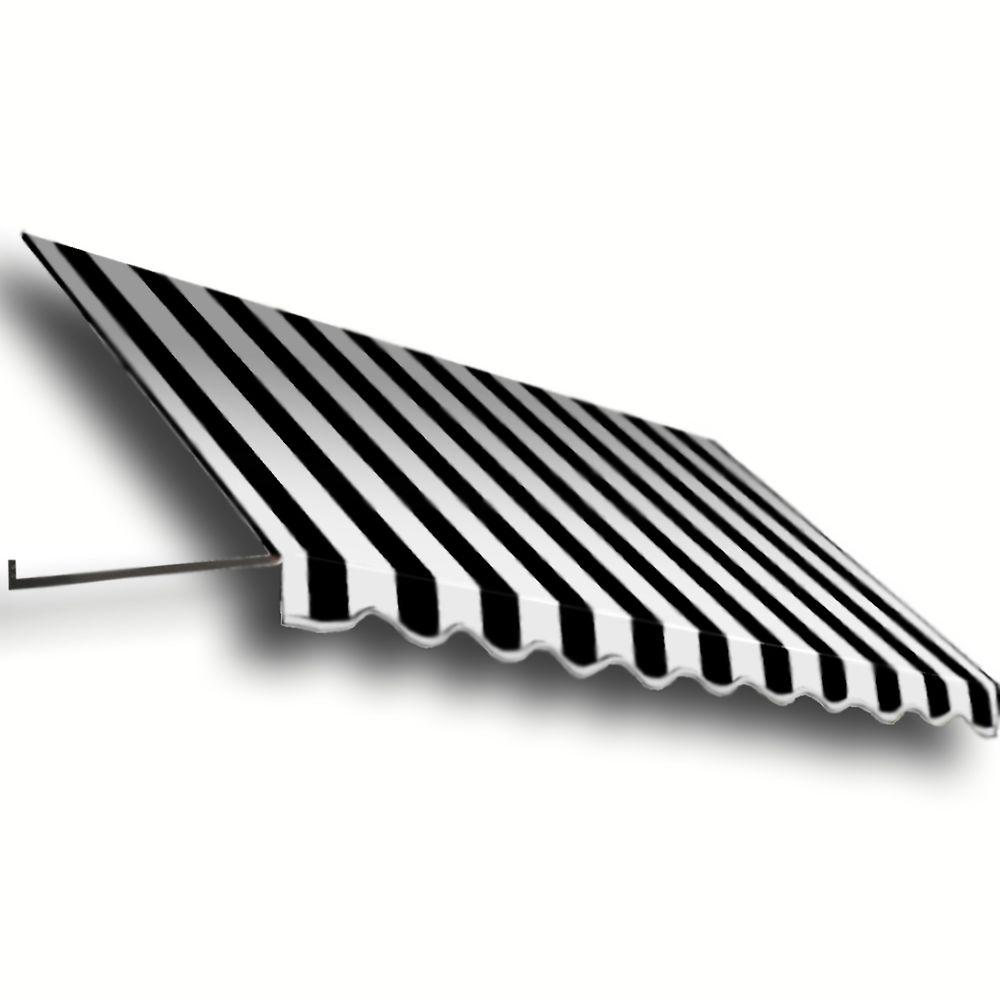 Awntech 6 38 Ft Wide Dallas Retro Window Entry Awning 16 In H X 30 In D Black White Rt1030 6kw The Home Depot