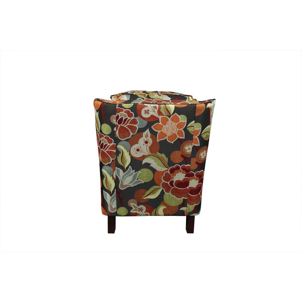 Porter Designs Zoe Pub Back Multi Color Floral Accent Chair