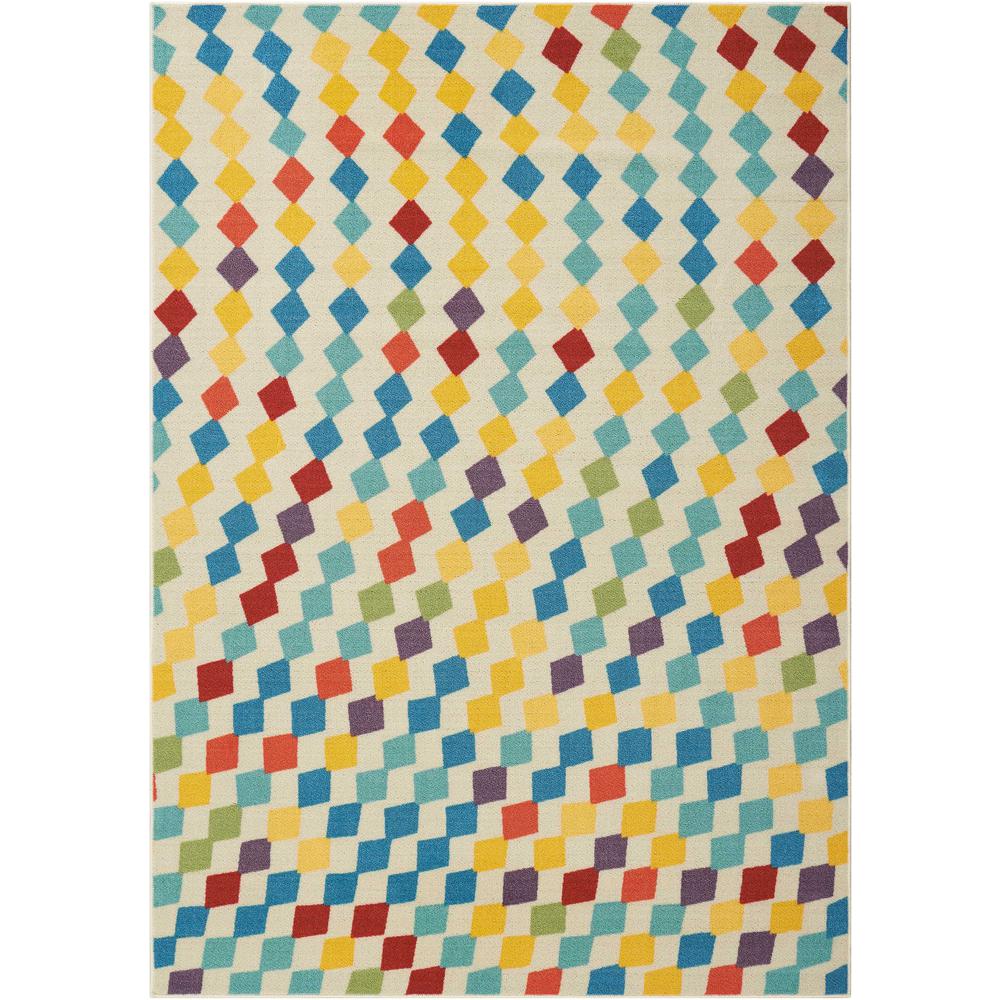 Nourison Overstock Gotta Get it Diamonds Ivory 4 ft. 6 in. x 6 ft. 6 in