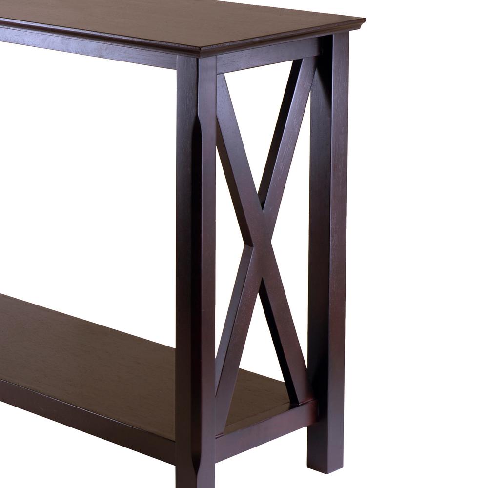 Winsome Wood Xola Cappuccino Console Table 40445 The Home Depot