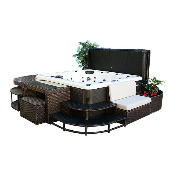Canadian Spa Company Love Seat Square Surround Furniture Kf 10029 The Home Depot - Hot Tub Furniture Surround Canadian Spa Company Love Seat Square Surround Furniture Kf 10029 The Home Depot - Hot Tub Furniture Surround