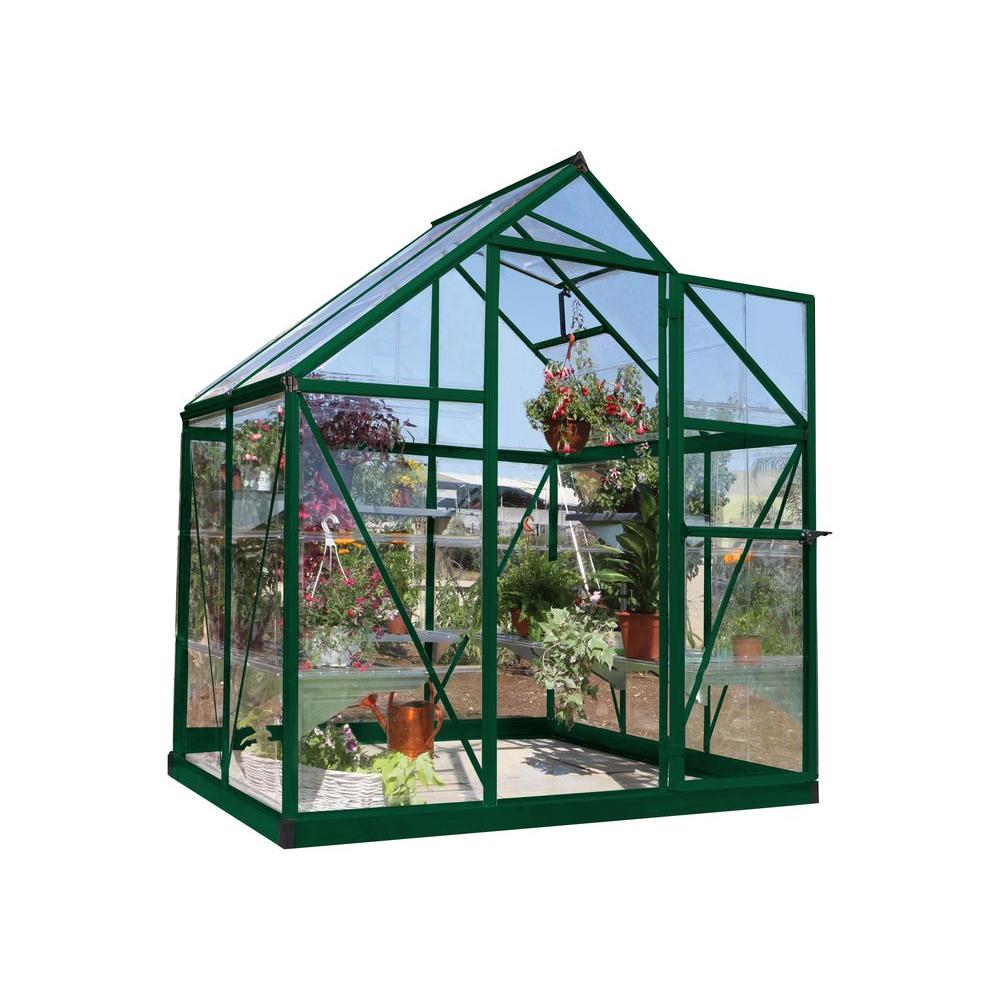 Palram Harmony 6 ft. x 4 ft. Polycarbonate Greenhouse in Green