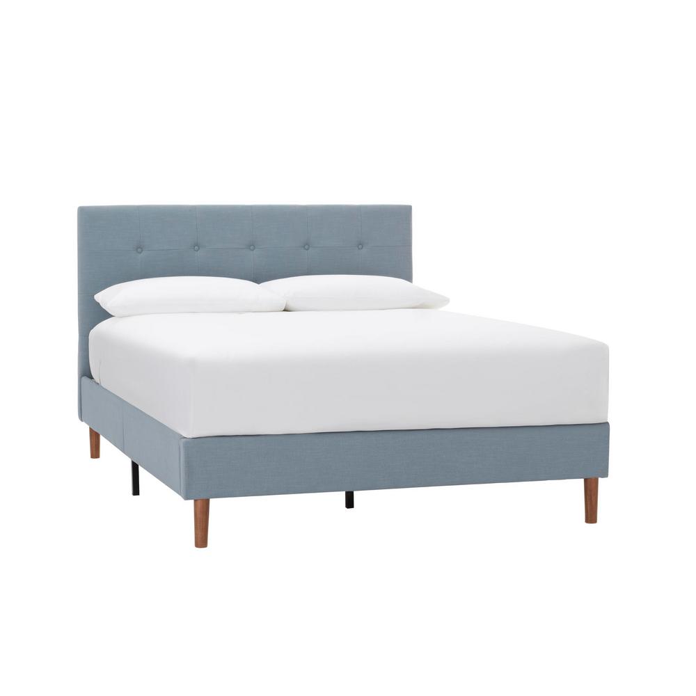 Stylewell Leblanc Aloe Green Upholstered King Bed With Straight Back Stylewell Leblanc Aloe Green Upholstered King Bed With Straight Back And Tufting 83 46 In W X 38 58 H Xdl1007 The Home Depot