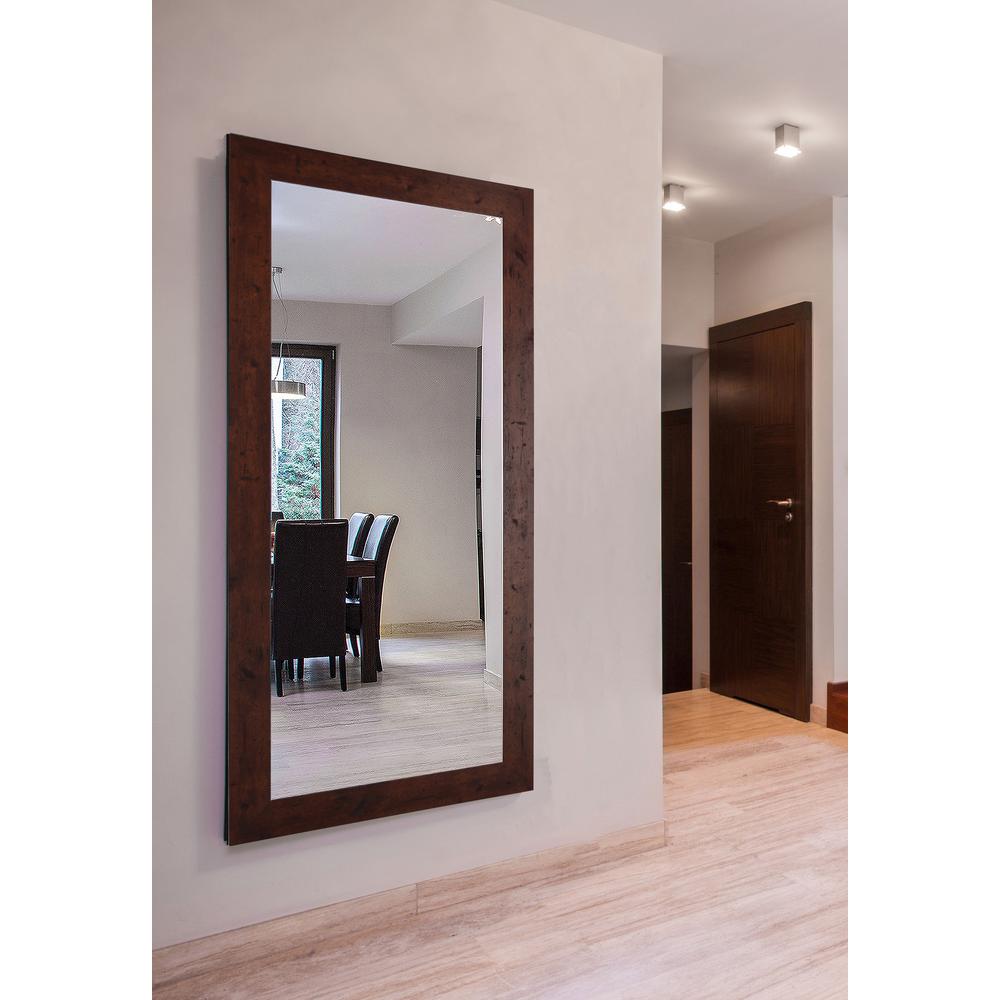 64 In X 35 Rustic Dark Walnut Double Vanity Mirror