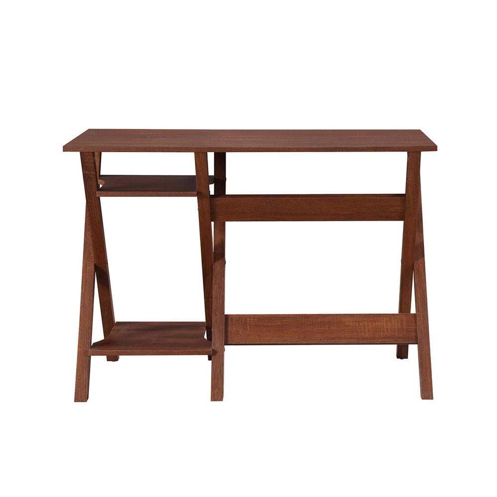 Techni Mobili Oak Writing Desk With Side Shelves Rta 8402 Oak