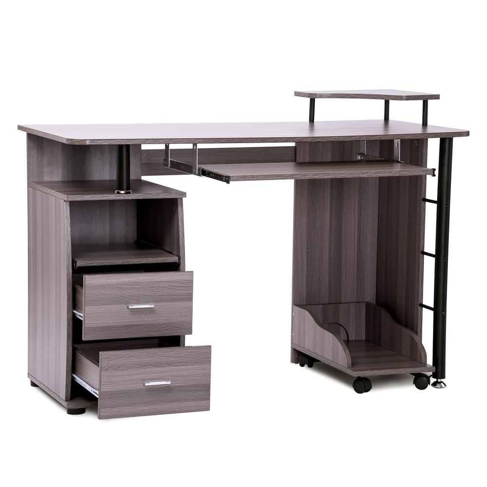 Black Furniture Flash Furniture Glass Computer Desk With Pull Out