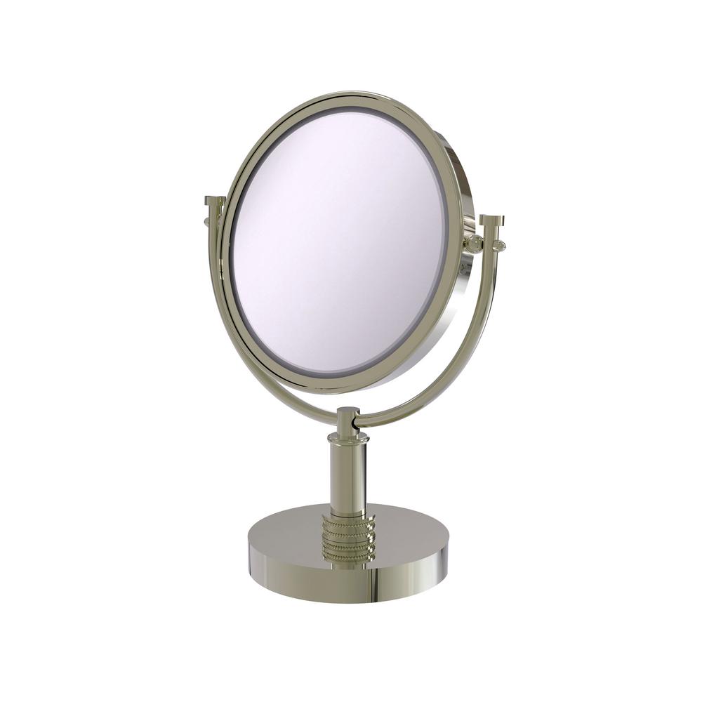 Allied Brass 8 in. x 15 in. Vanity Top Makeup Mirror 2x Magnification in Polished Nickel