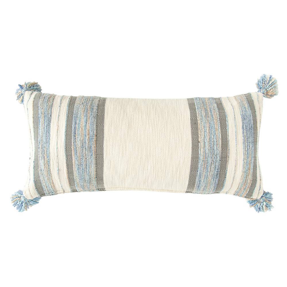 blue and grey throw pillows