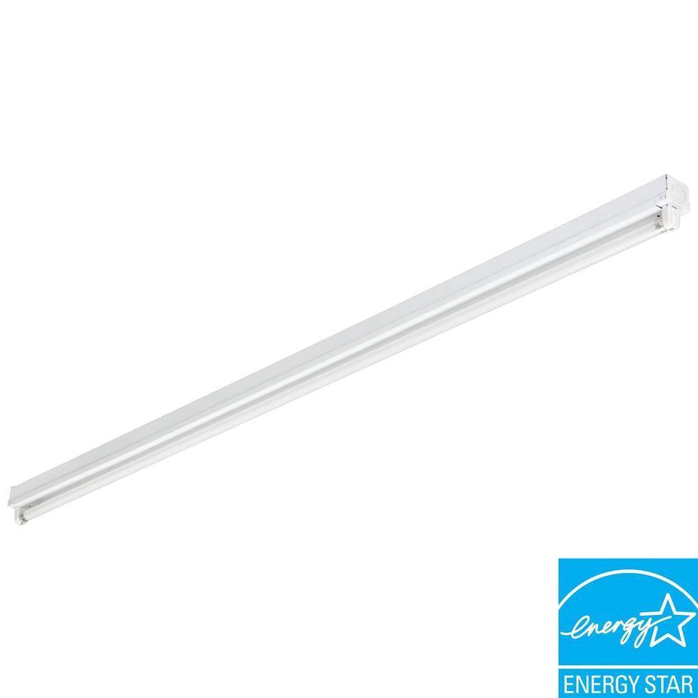 Details About 4 Ft Ceiling Strip Light Fluorescent Lighting Fixture White 32 Watt T8 1 Light