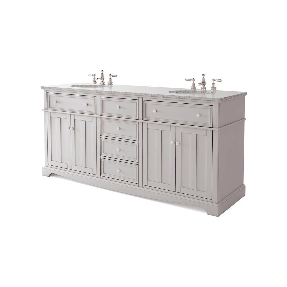 Home Decorators Collection Fremont 72 in. W x 22 in. D Double Vanity in