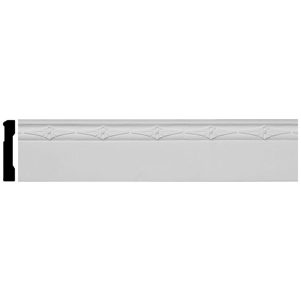 Ekena Millwork 5/8 In. X 4 In. X 96 In. Polyurethane Sussex Baseboard ...