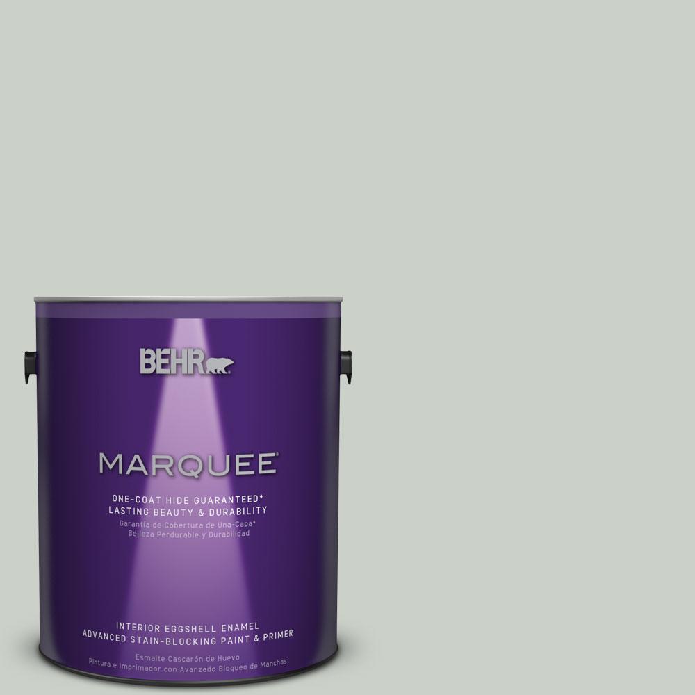 BEHR MARQUEE 1 gal. MQ348 Shy Green OneCoat Hide Eggshell Enamel