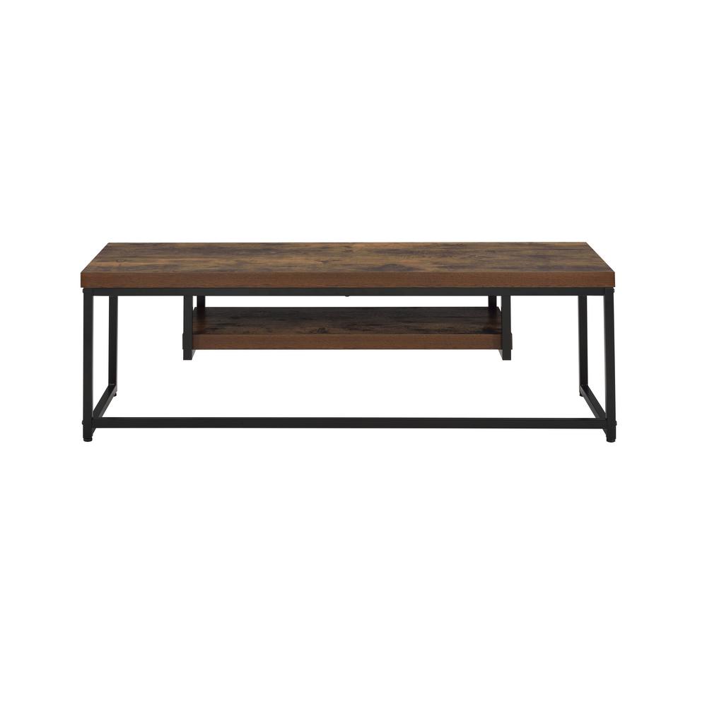 ACME Furniture Bob Weathered Oak And Black TV Stand 91780 The