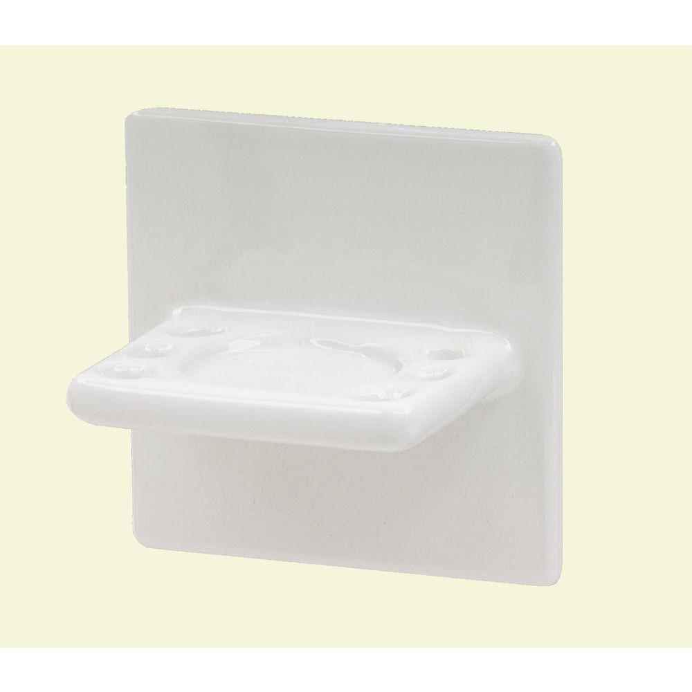 Lenape WallMounted Ceramic Toothbrush and Tumbler Holder in White