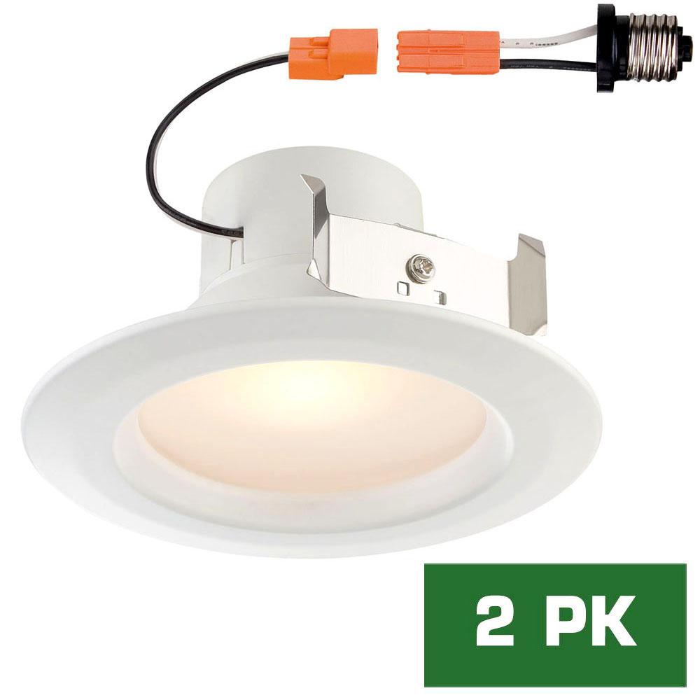 4 Pack Retrofit 5-6in White Recessed Trim LED Ceiling Lights 5000K EnviroLite