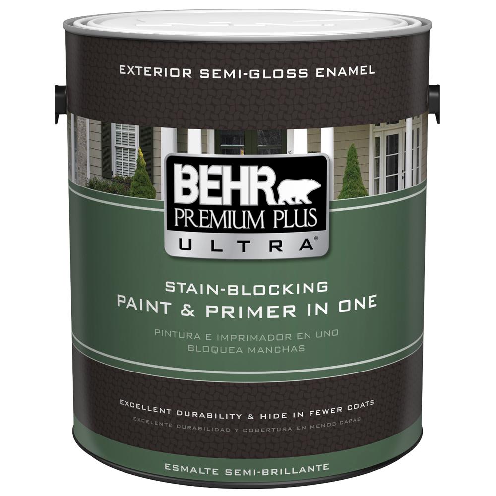 BEHR Premium Plus Ultra 1 Gal Medium Base Semi Gloss Enamel Exterior   Medium Base Behr Premium Plus Ultra Paint Colors 585401 64 1000 