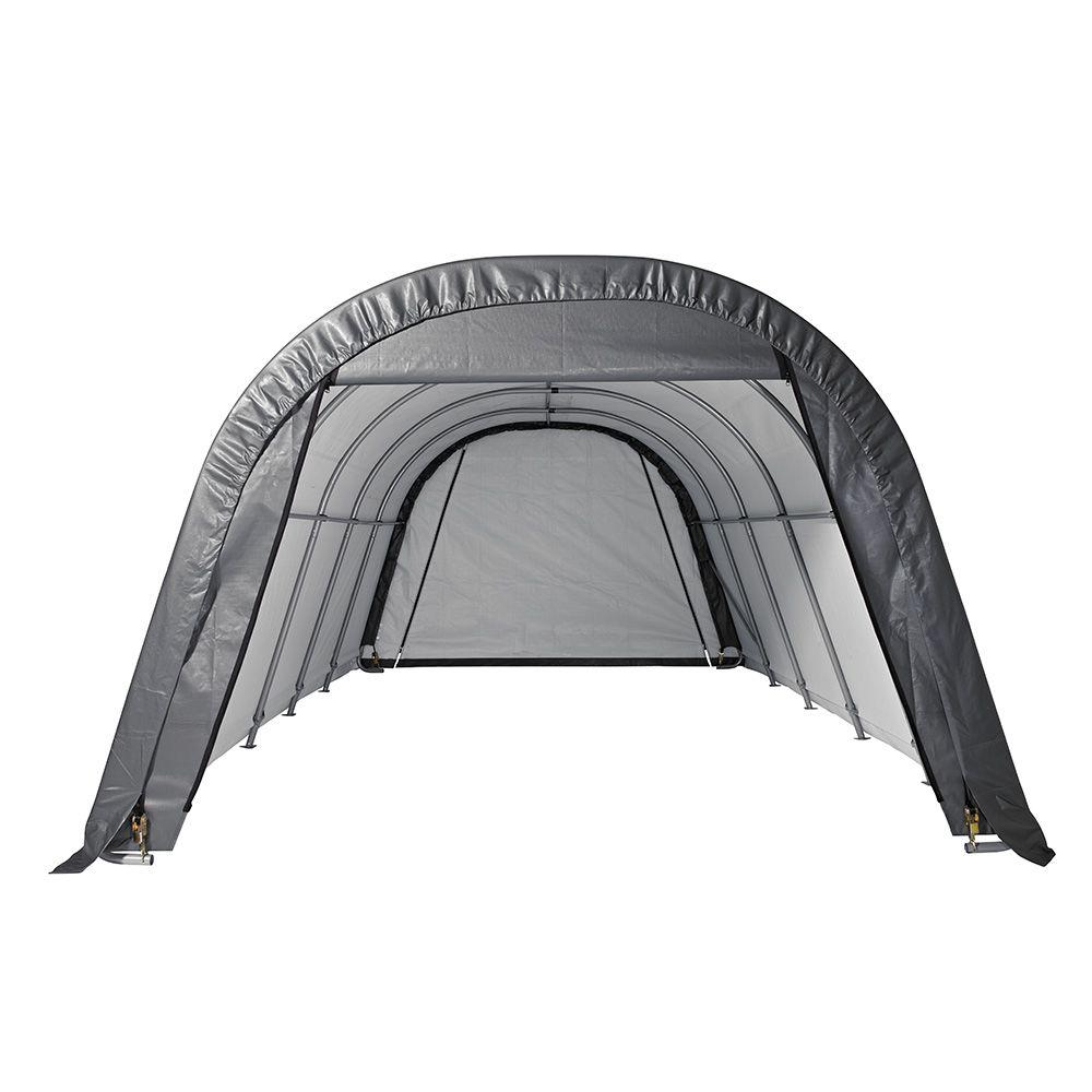 ShelterLogic 12 ft. W x 24 ft. L x 10 ft. H RoundTop Garage in Grey