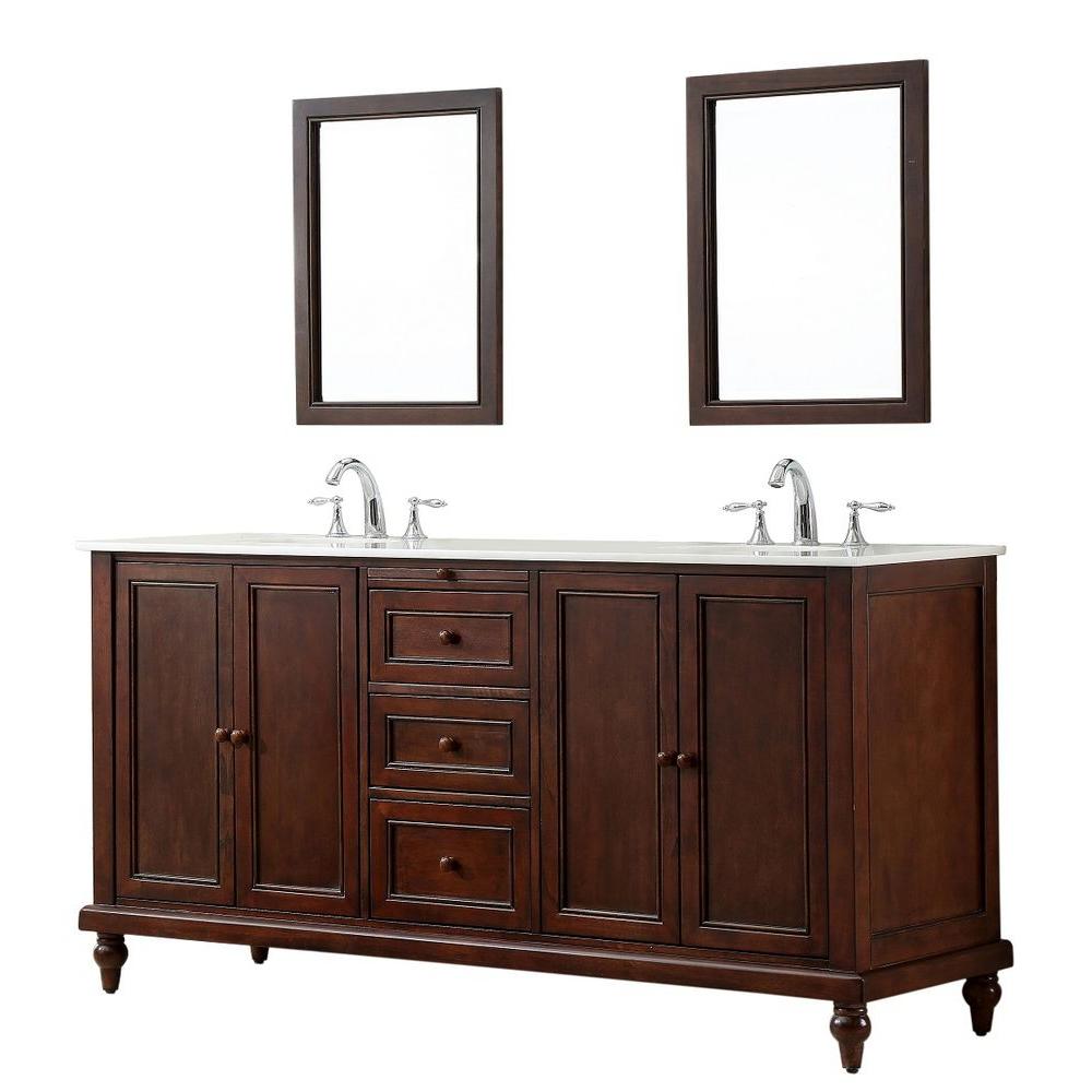 Direct Vanity Sink Classic 70 In Double Dark Brown With Direct Vanity Sink Classic 70 In Double Dark Brown With Marble Top
