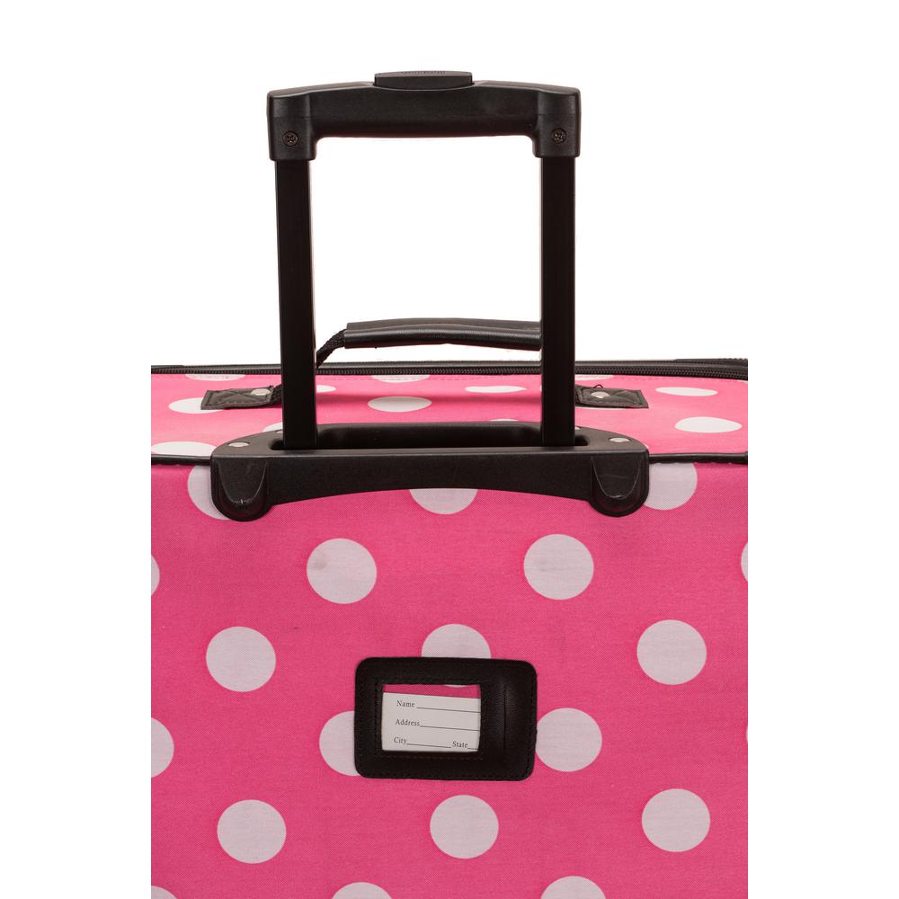 rockland pink polka dot luggage