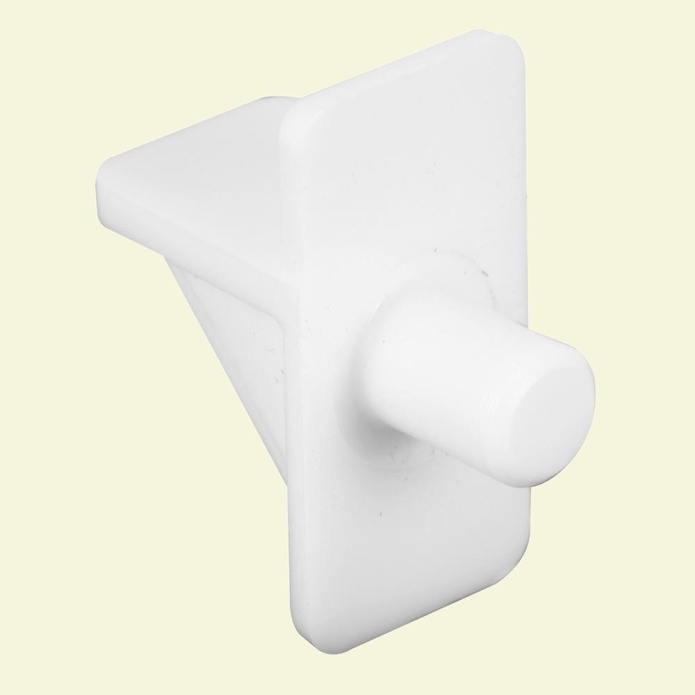 PrimeLine 5mm White Plastic Shelf Support Peg (8Pack)U 9383N The