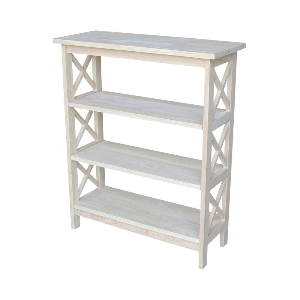 Unfinished Wood Bookcases Home Office Furniture The Depot Unfinished Open Bookcase