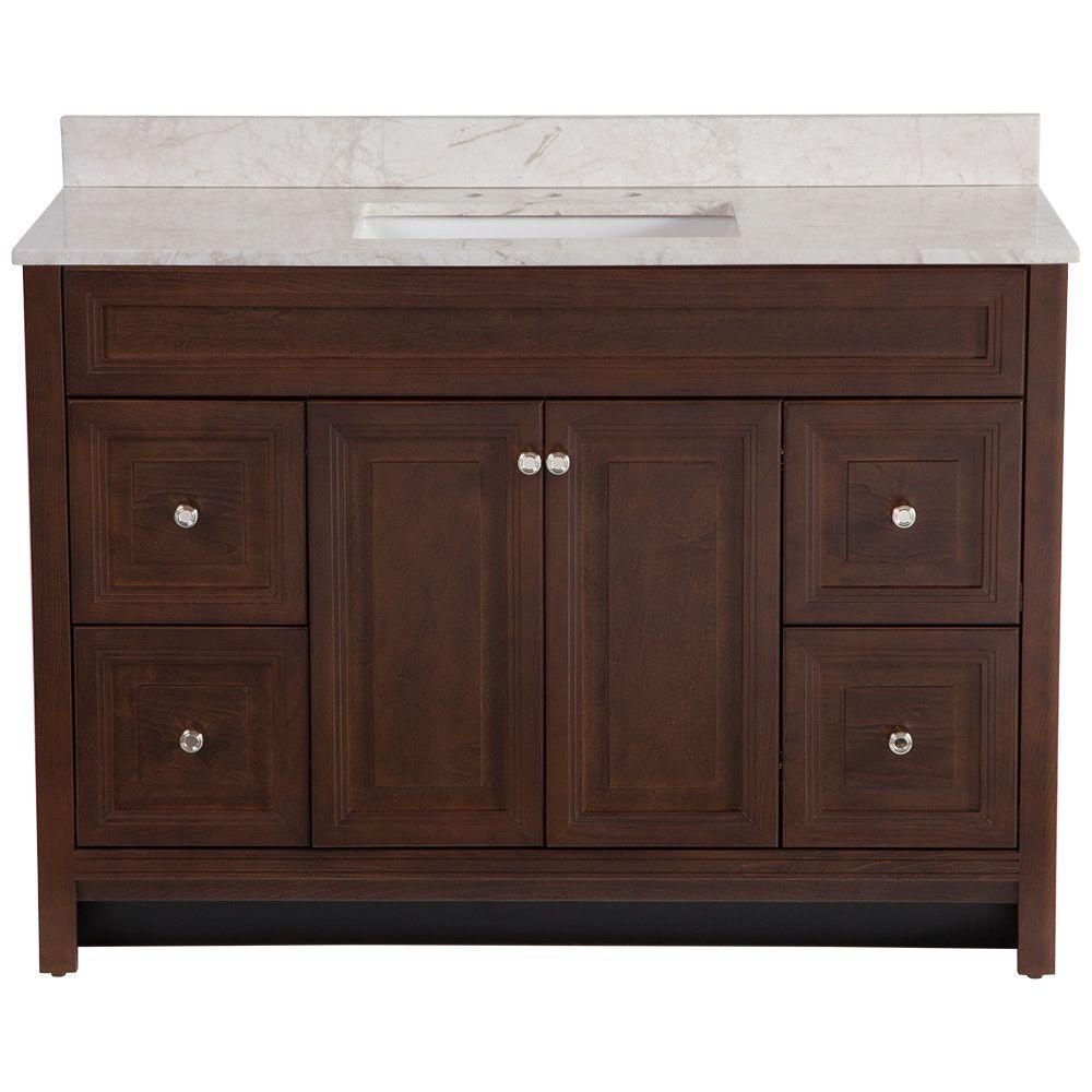 Home Decorators Collection Brinkhill 48 In W X 22 In D Bath Vanity In   Home Decorators Collection Vanities With Tops Bwsd48comdn Cg 64 300 