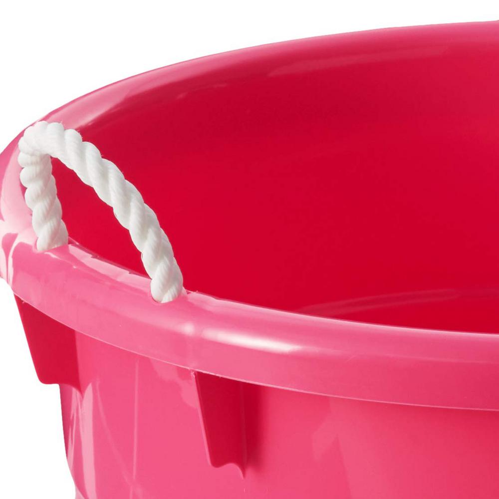 pink plastic tub