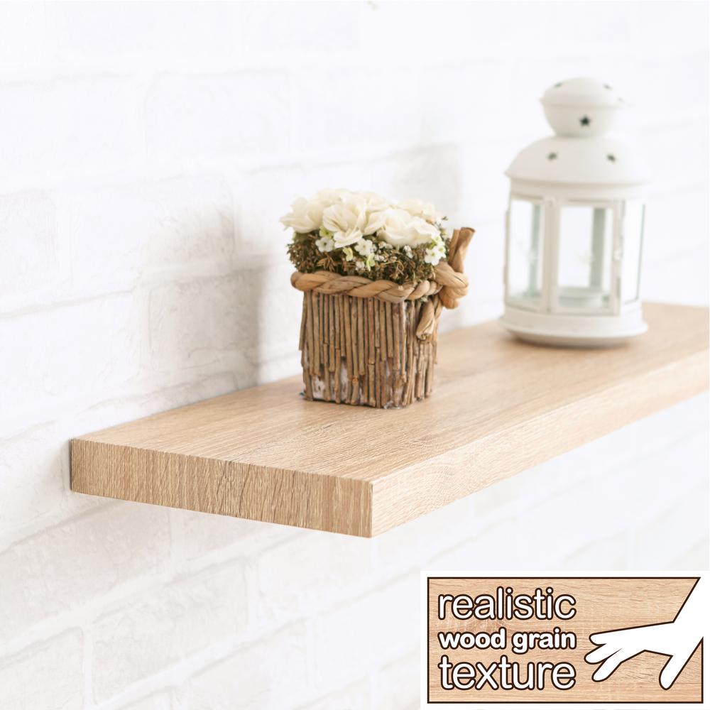 Way Basics Grenada 30.6 in. W x 8 in. D zBoard Soft Grain Wall Shelf