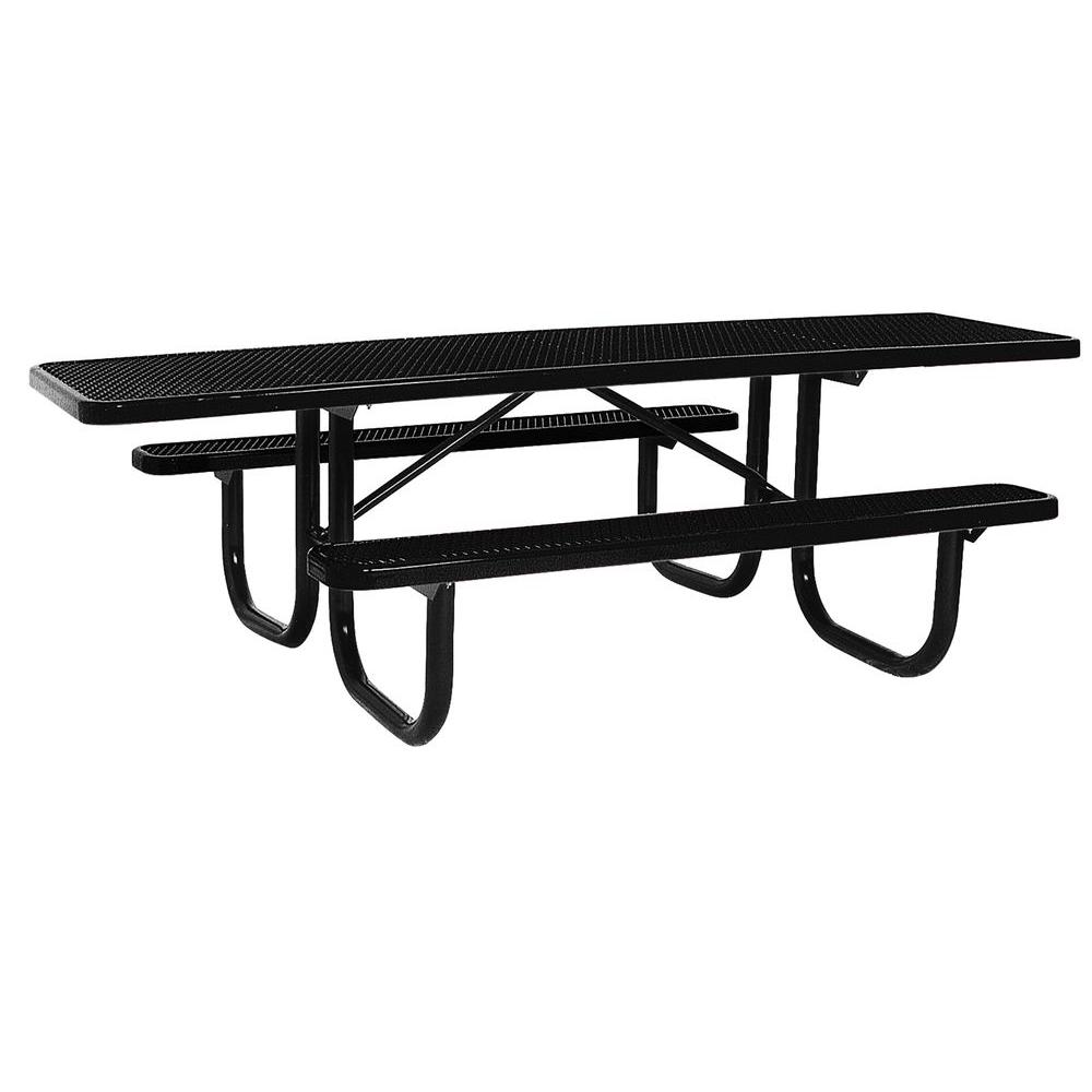 Picnic Tables Park Furnishings The Home Depot Black Diamond Commercial Ada Rectangular Table