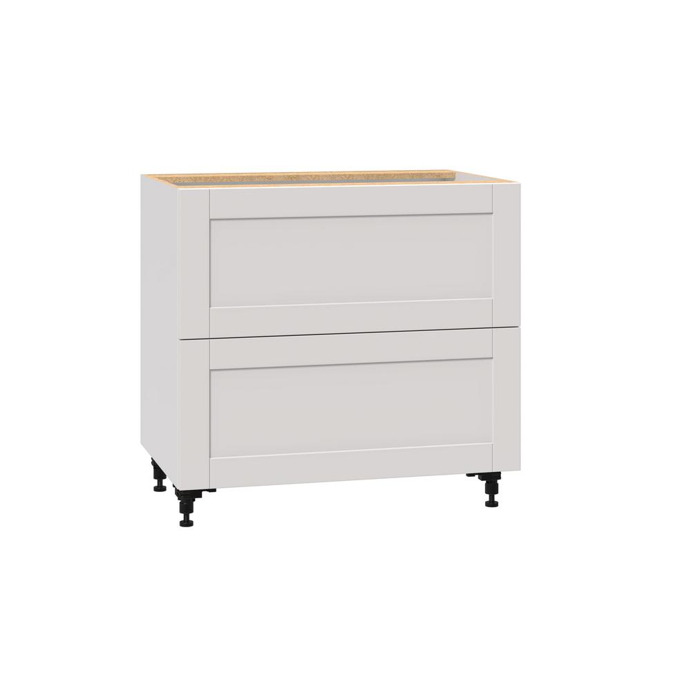 J Collection Shaker Assembled 36x34 5x24 In 2 Drawer Base Cabinet